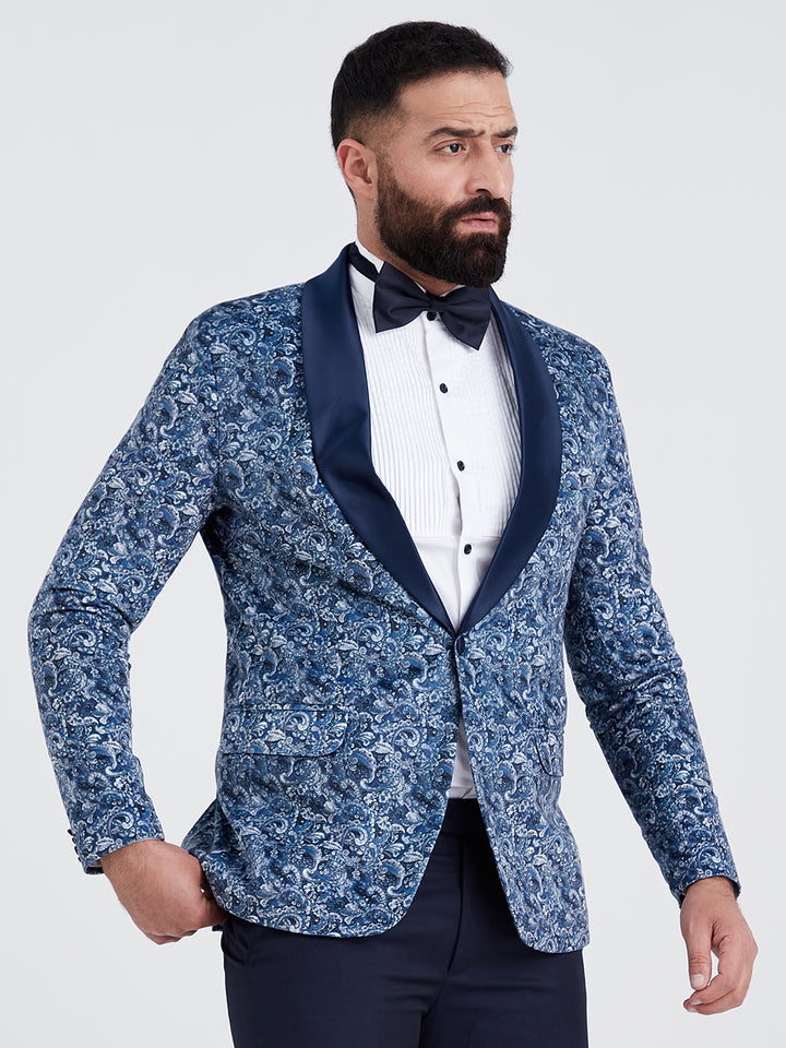 Floral Blueberry Blazer