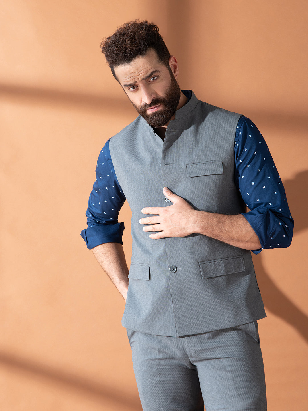 Mr Button Waist Coat Design Conference Fit Nehru Jacket – MR BUTTON