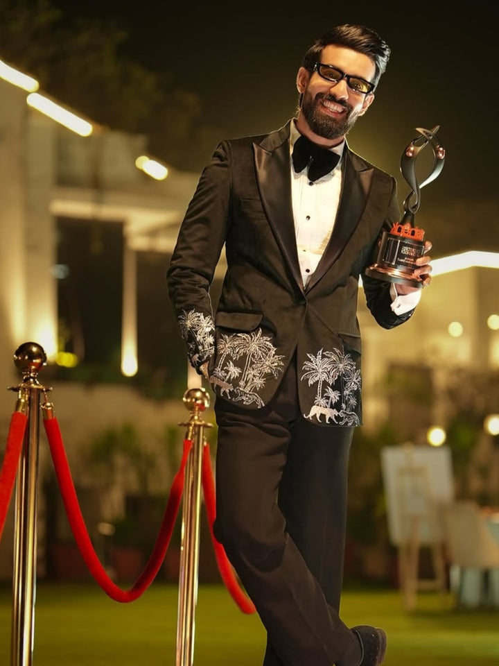 Embroidered Jungle Blazer