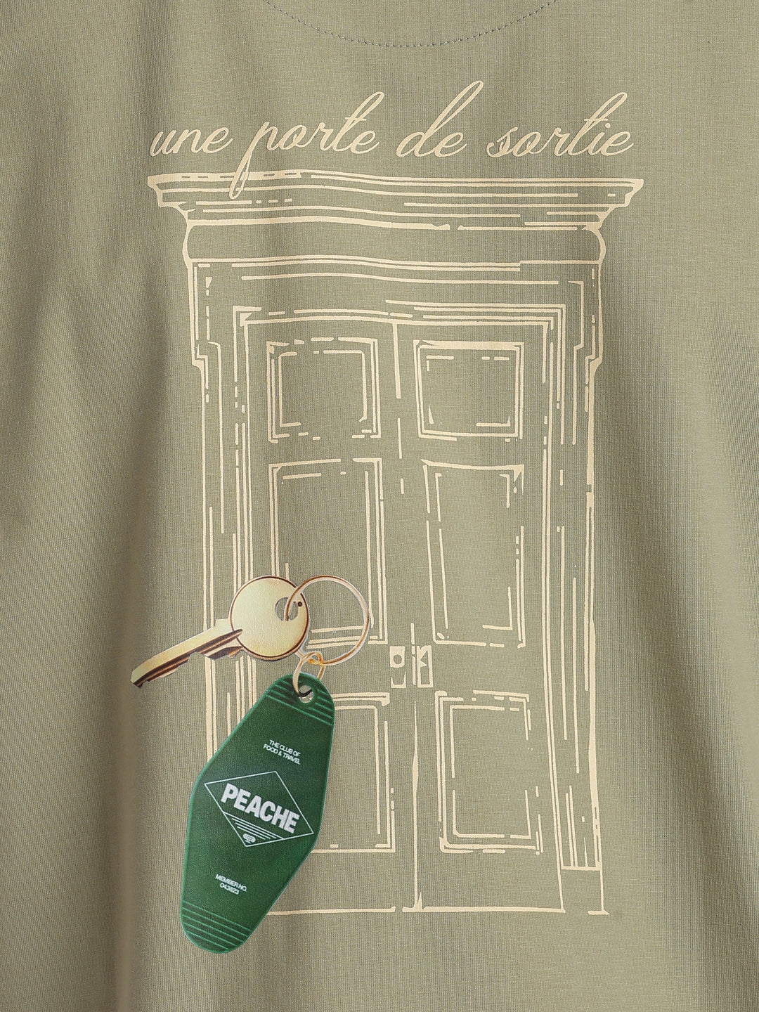 Green Cotton Boxy Fit Printed Round Neck T-Shirt