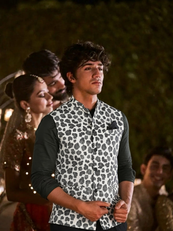 Accessible Beige Nehru Jacket