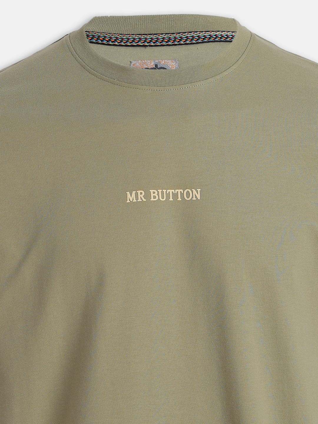 Green Cotton Boxy Fit Printed Round Neck T-Shirt