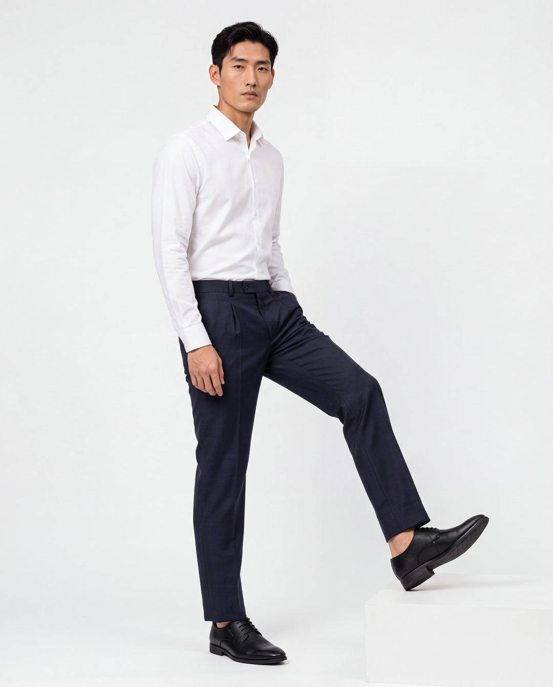 Coffee Slim Fit Plain Expendible Trouser