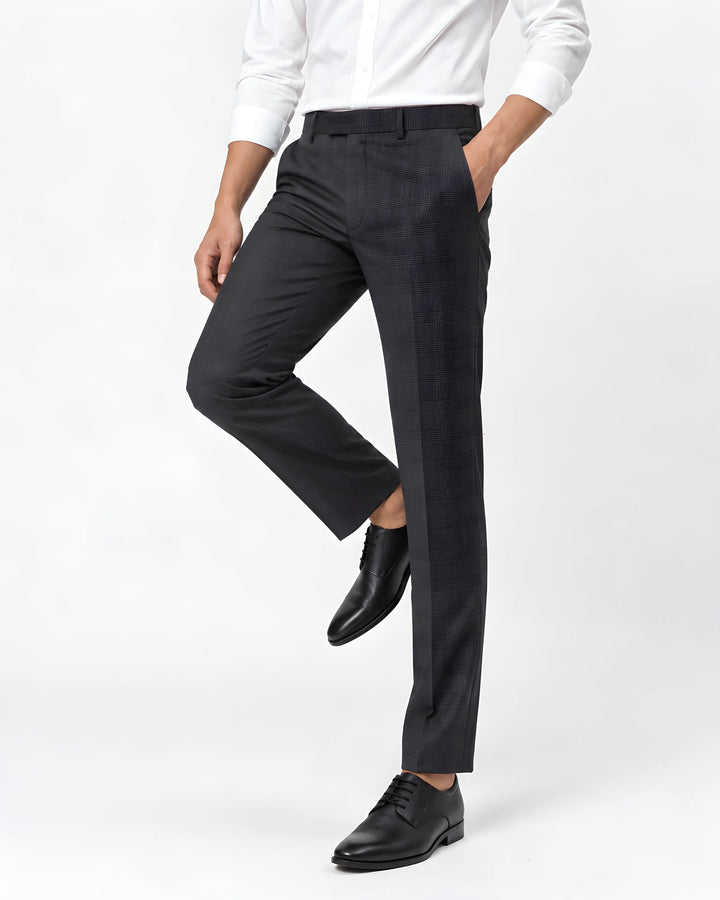 Coffee Slim Fit Plain Expendible Trouser