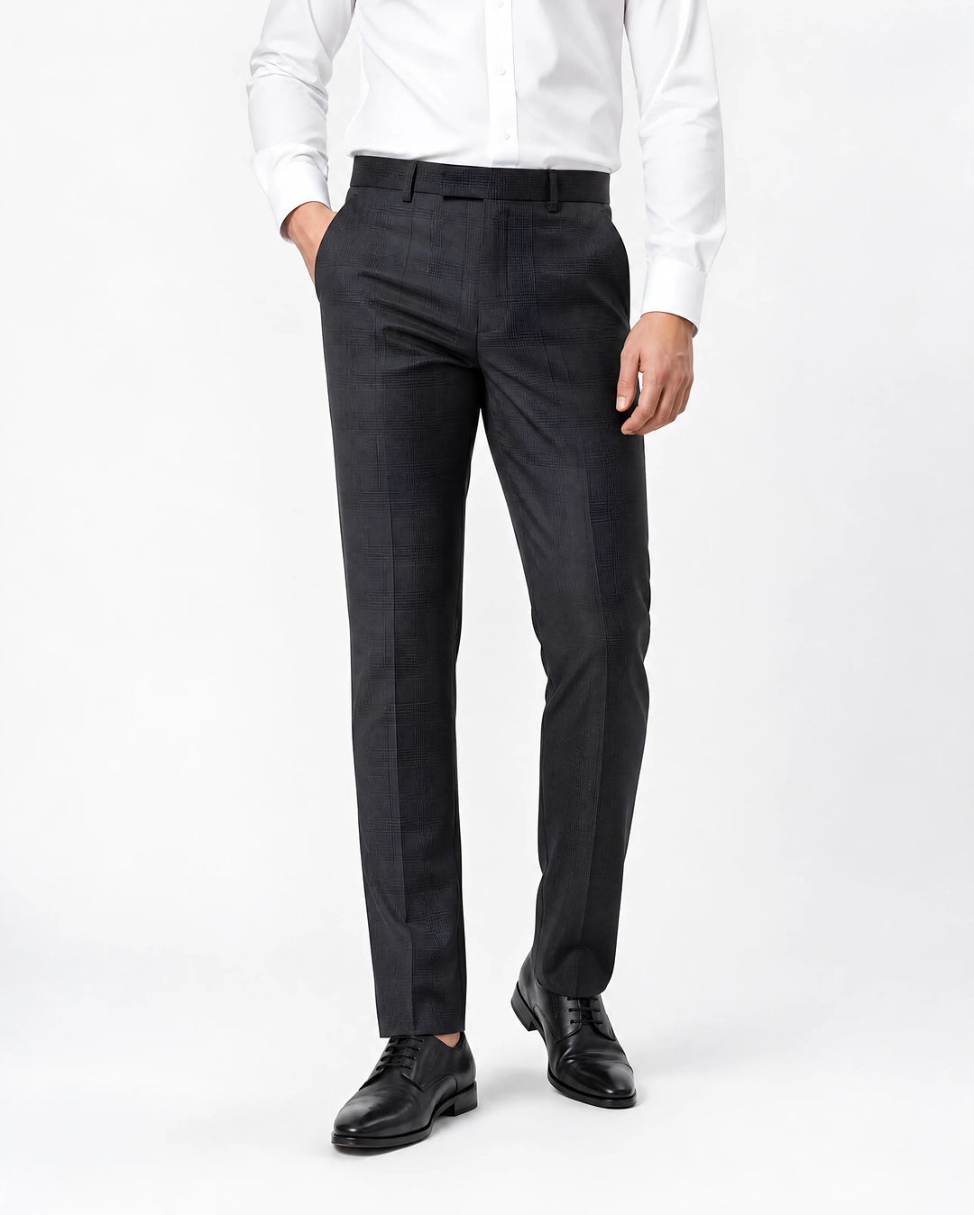 Coffee Slim Fit Plain Expendible Trouser