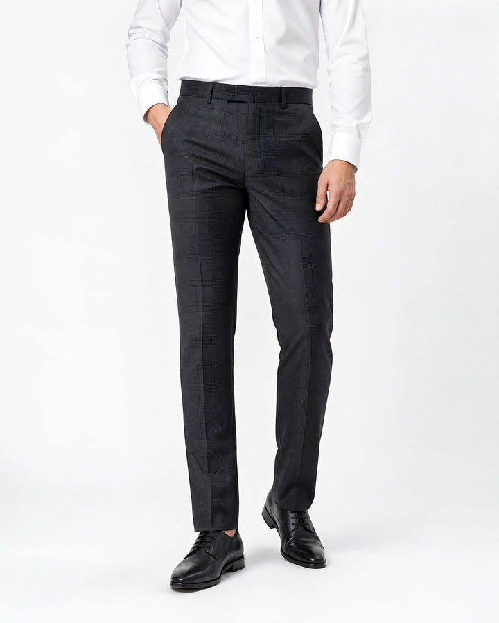 Coffee Slim Fit Plain Expendible Trouser