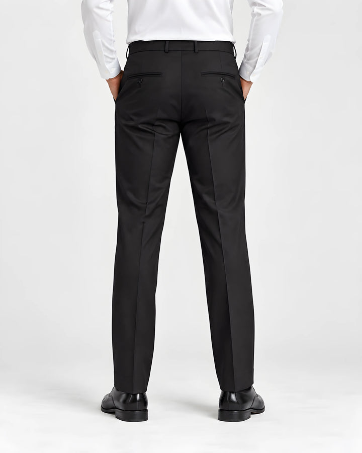 Coffee Slim Fit Plain Expendible Trouser