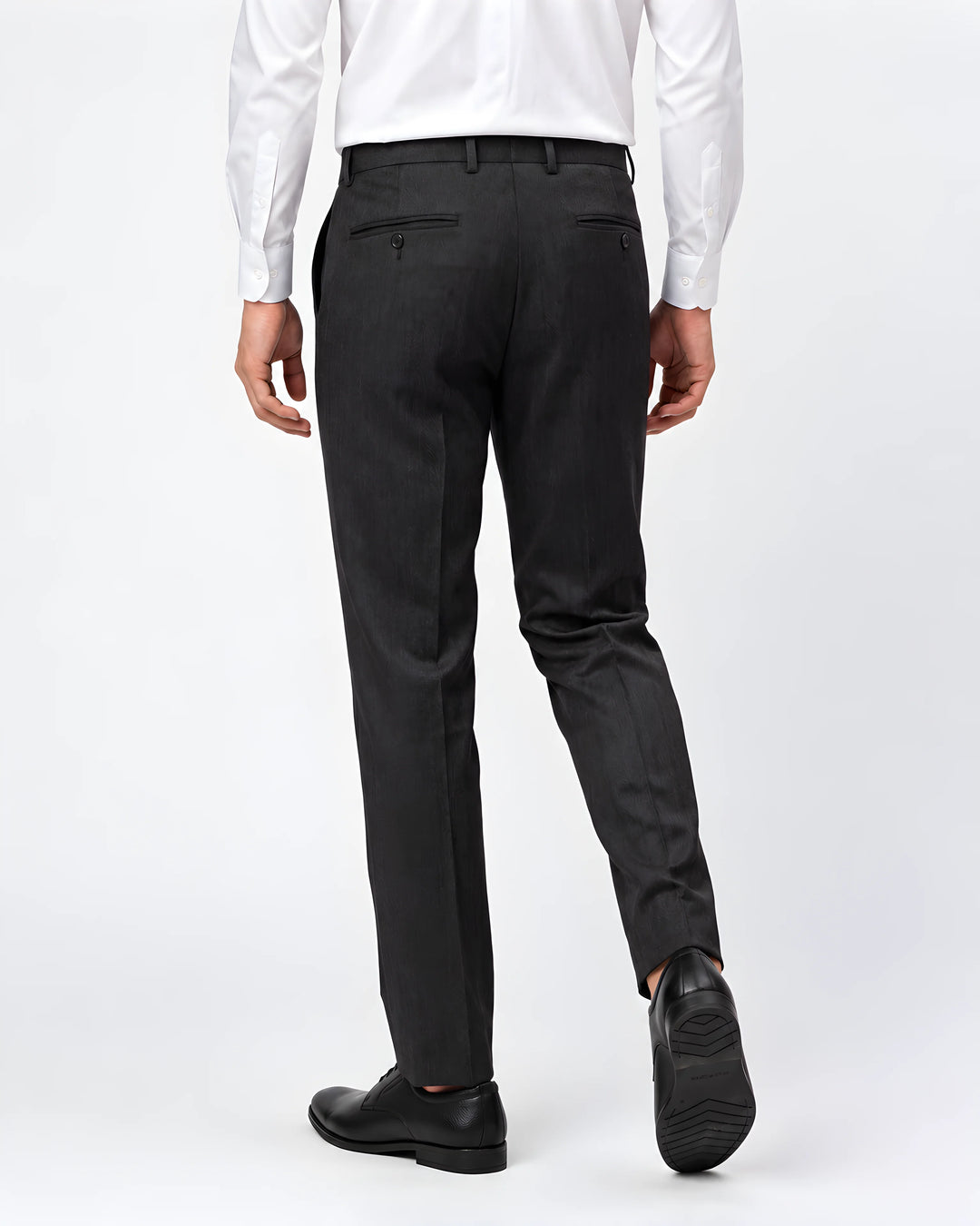 Dark Brown Slim Fit Plain Expendible Trouser
