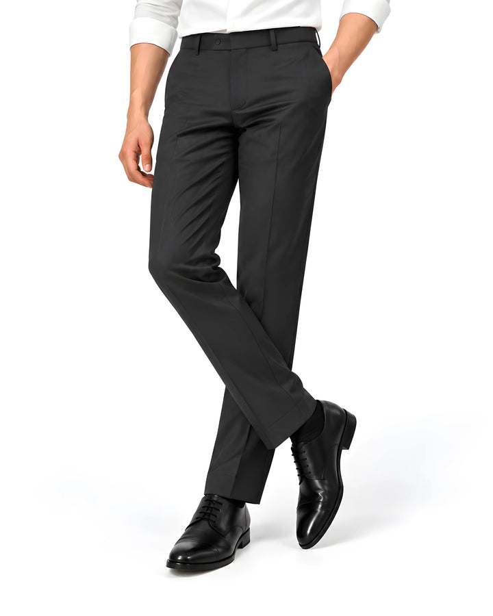 Dark Brown Slim Fit Plain Expendible Trouser