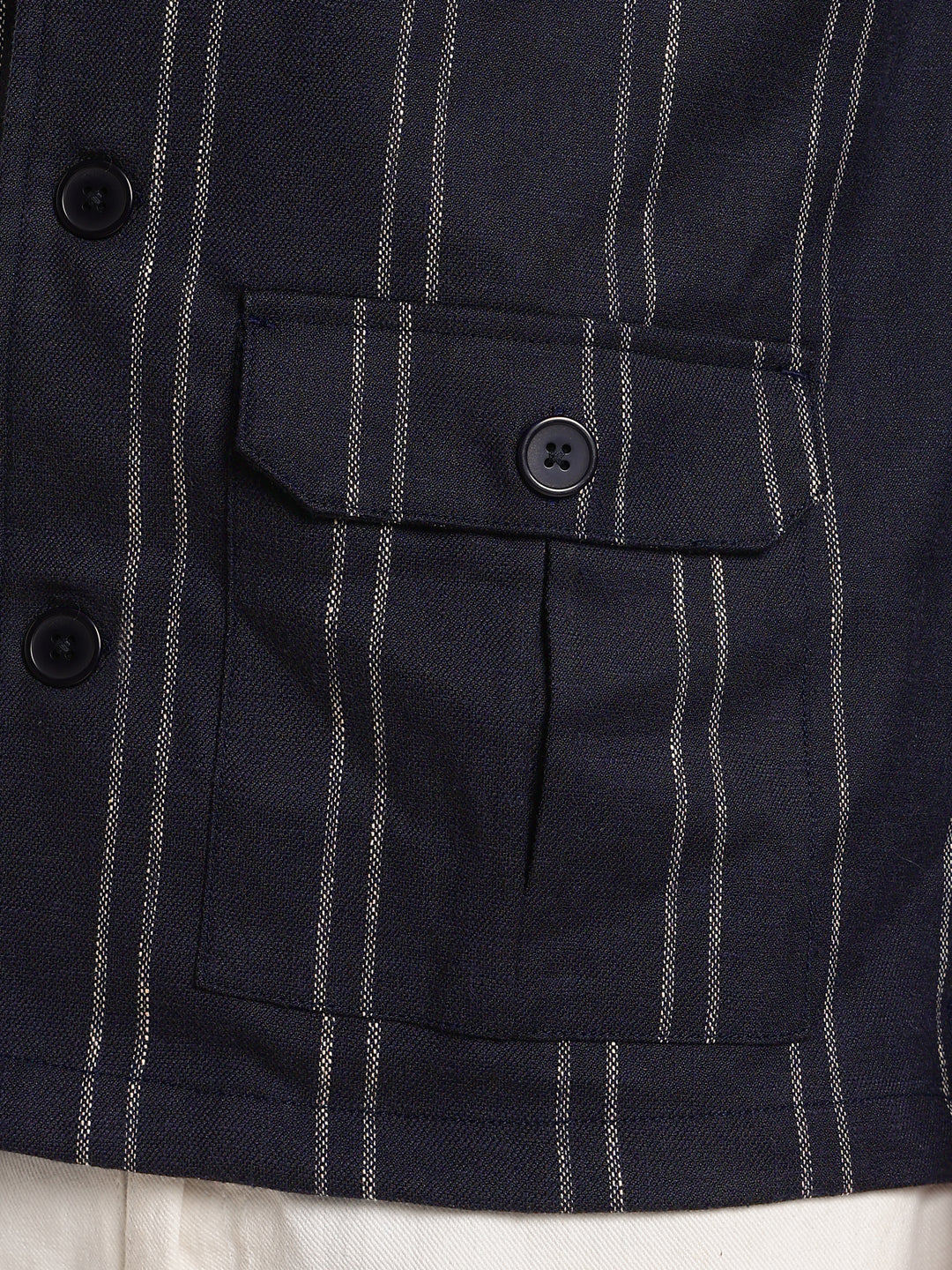 Blue Stripe Regular Fit Shacket