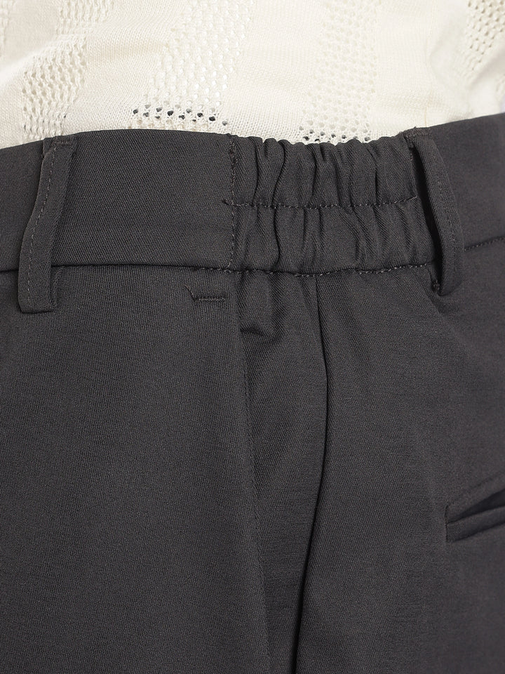 Dark Grey Regular Fit Travel Pant
