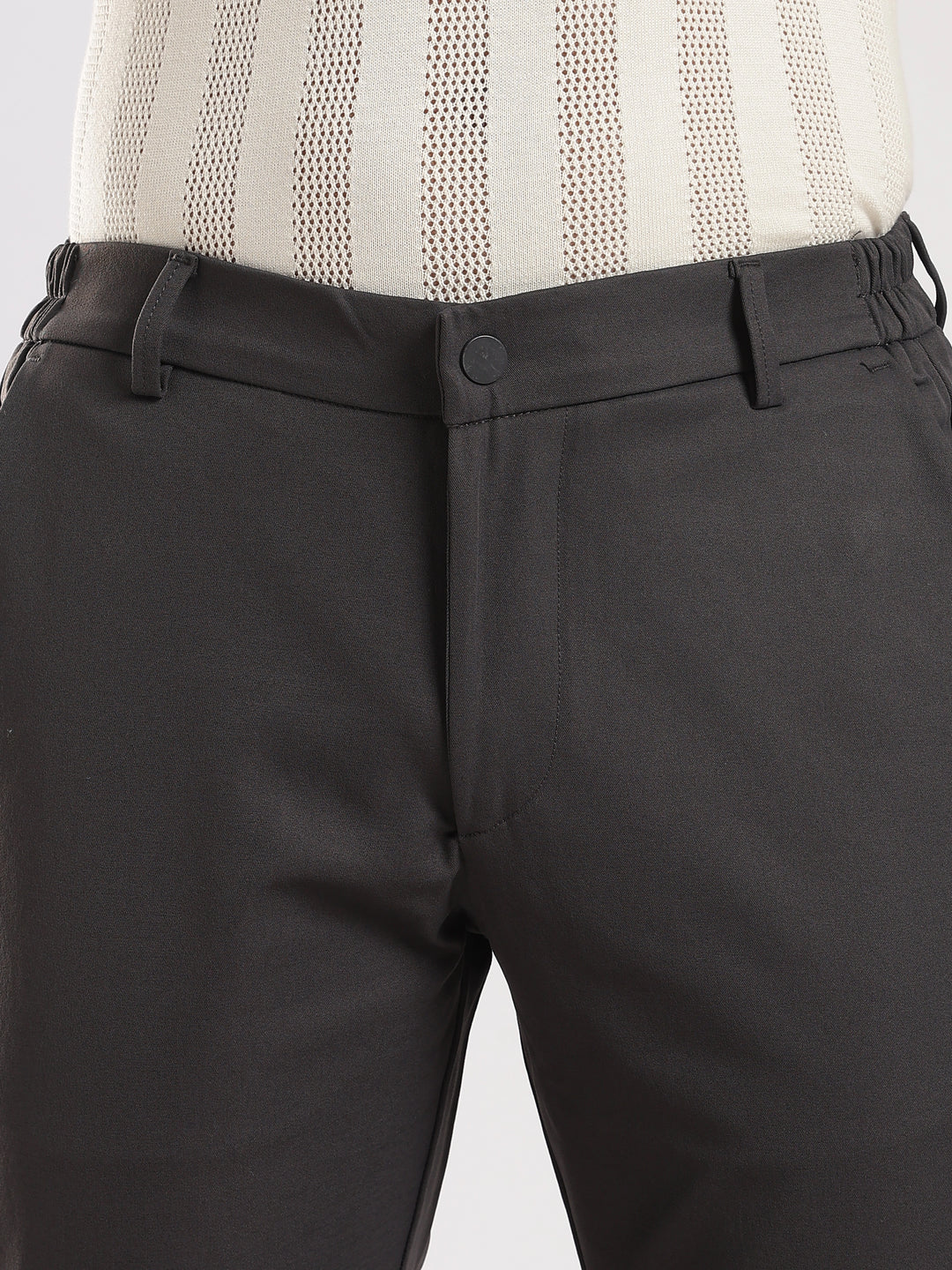 Dark Grey Regular Fit Travel Pant