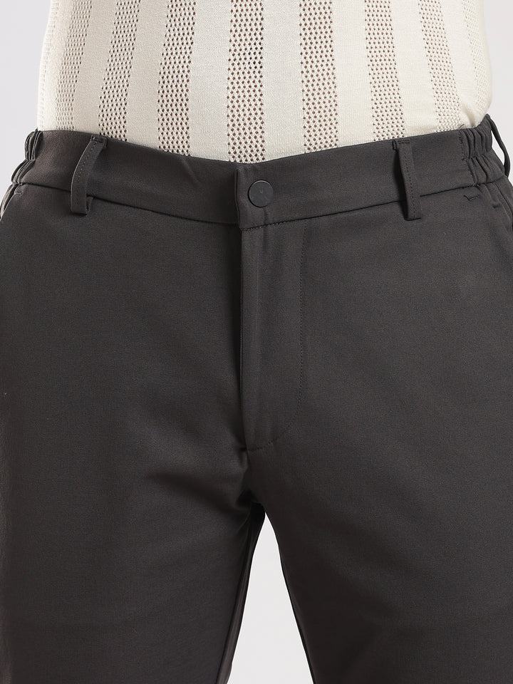Dark Grey Regular Fit Travel Pant