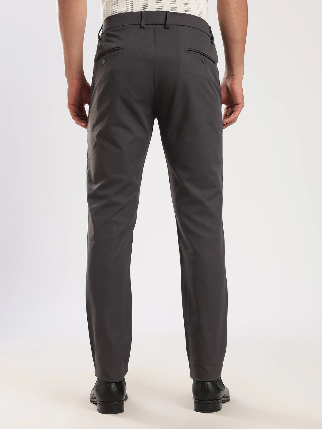 Dark Grey Regular Fit Travel Pant