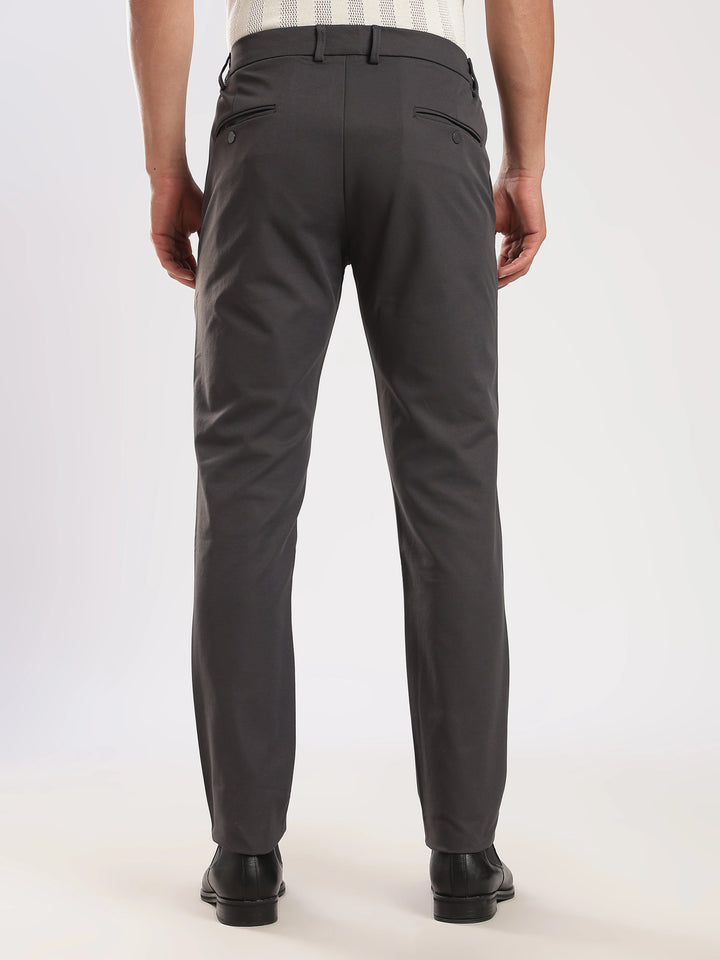 Dark Grey Regular Fit Travel Pant
