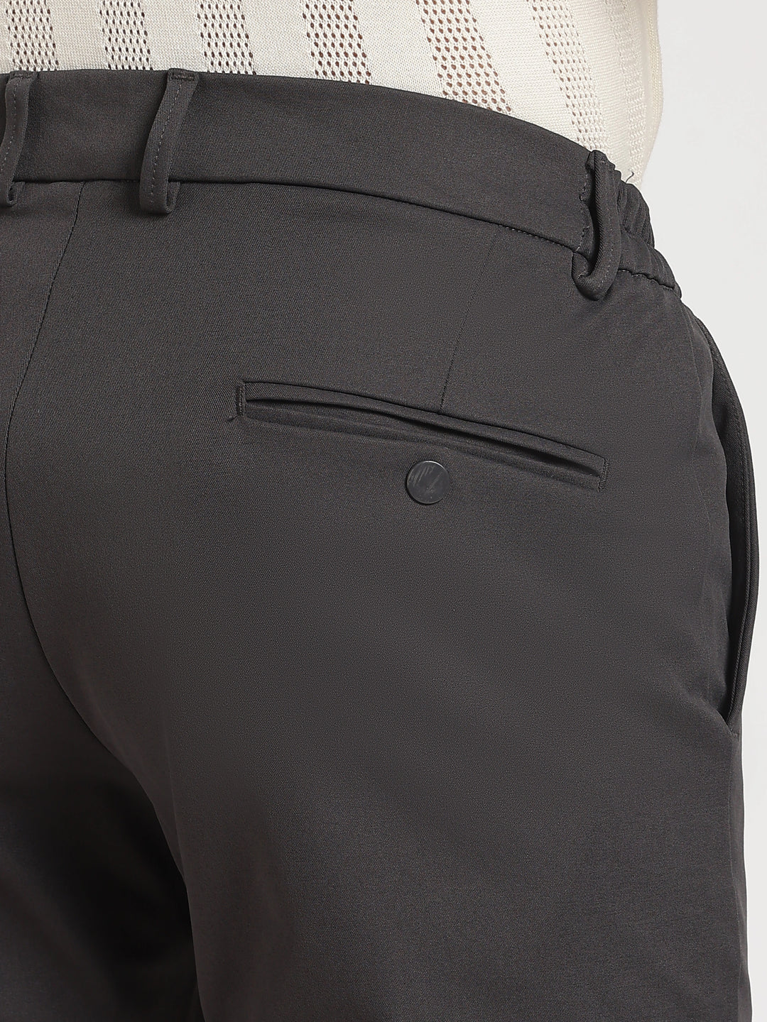 Dark Grey Regular Fit Travel Pant