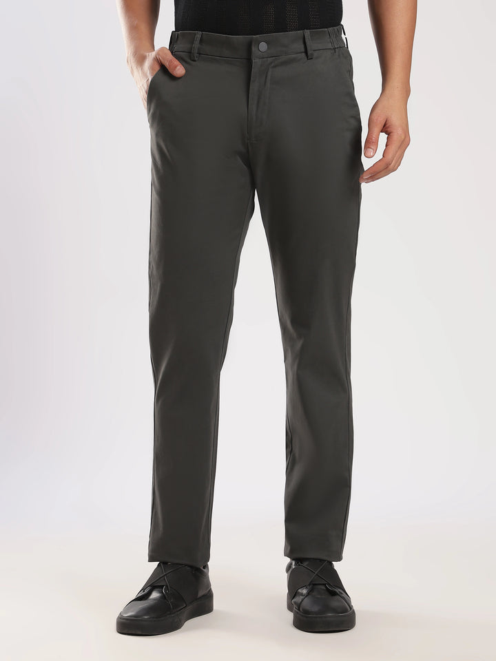 Brown Cotton Travel Pant