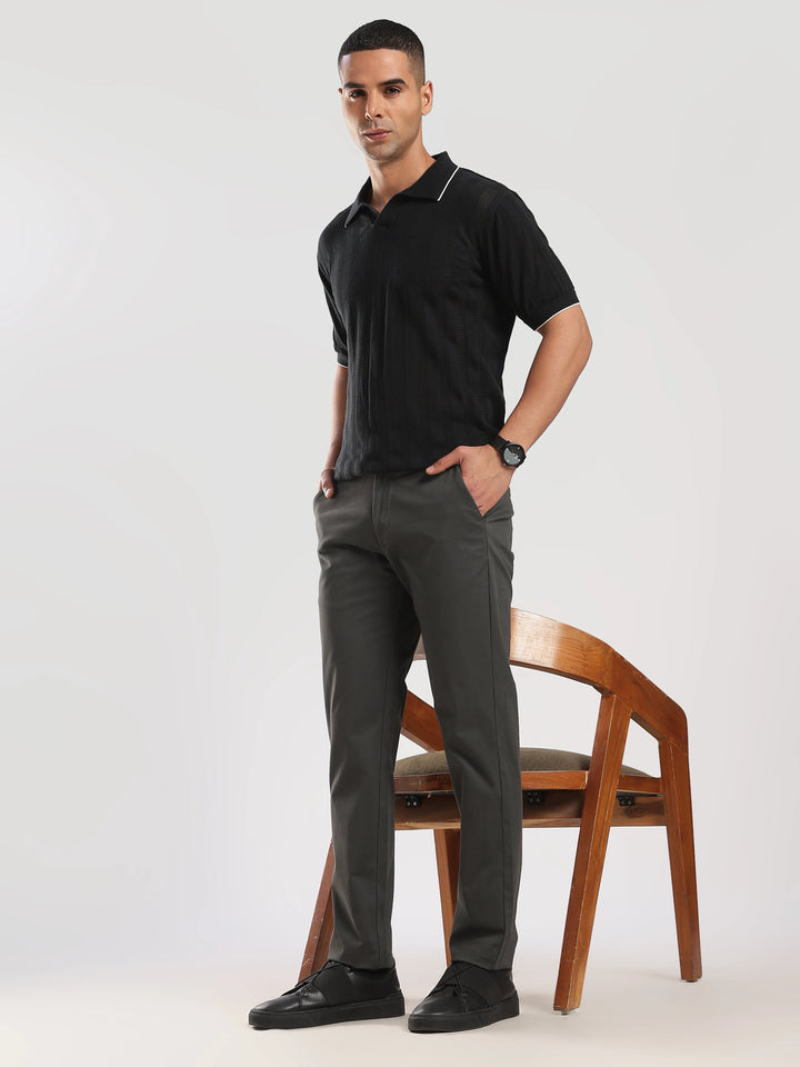 Brown Cotton Travel Pant
