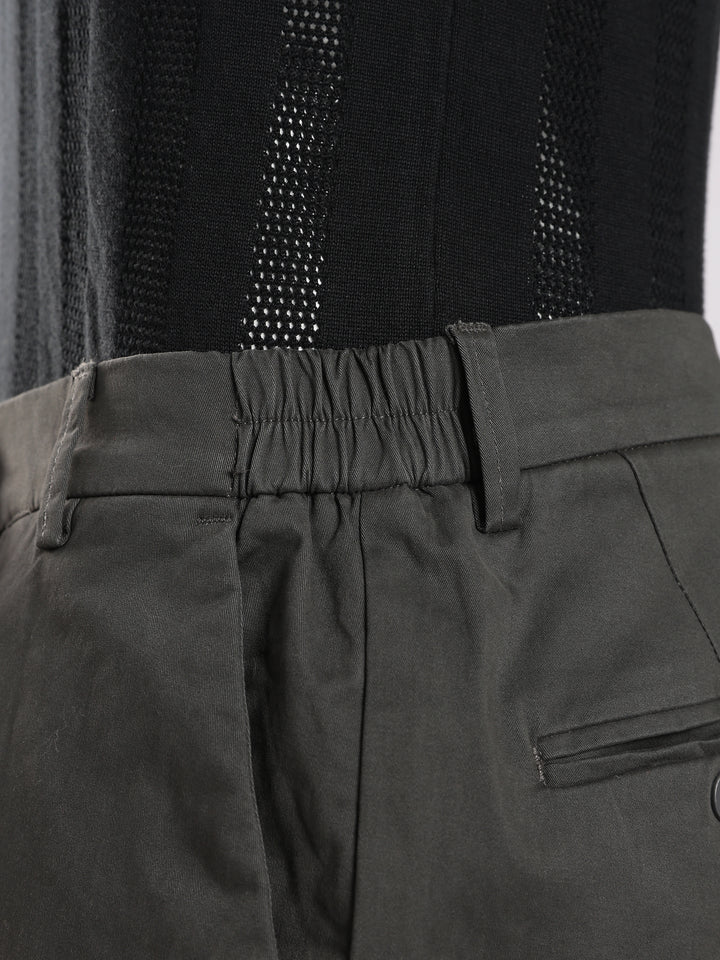 Brown Cotton Travel Pant