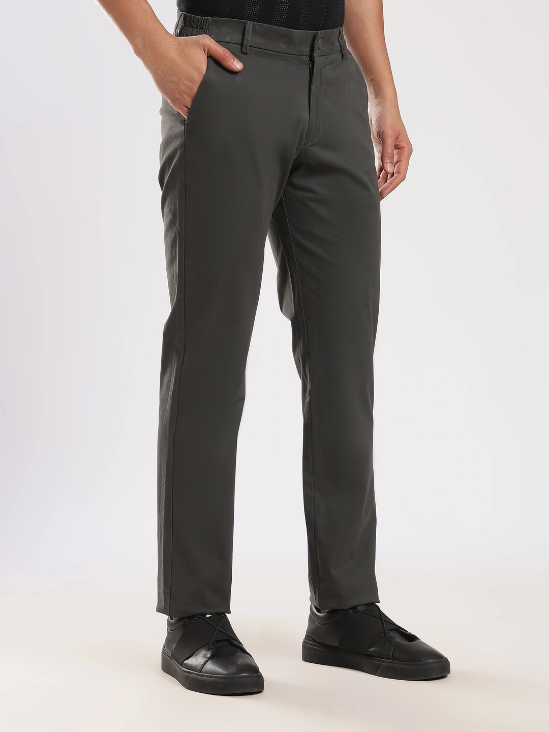 Brown Cotton Travel Pant