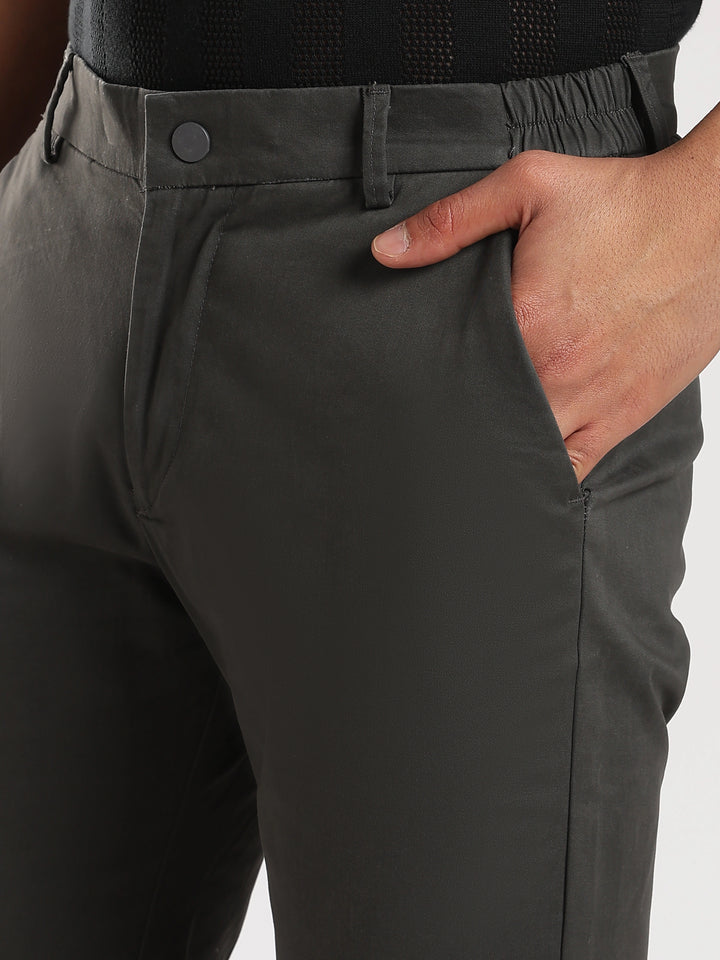 Brown Cotton Travel Pant
