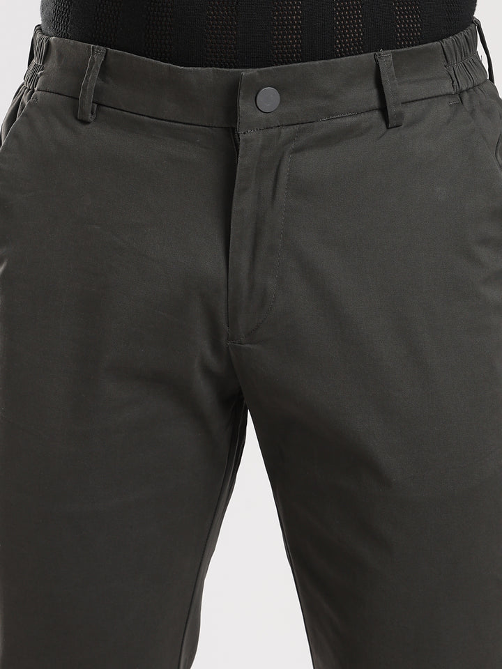 Brown Cotton Travel Pant