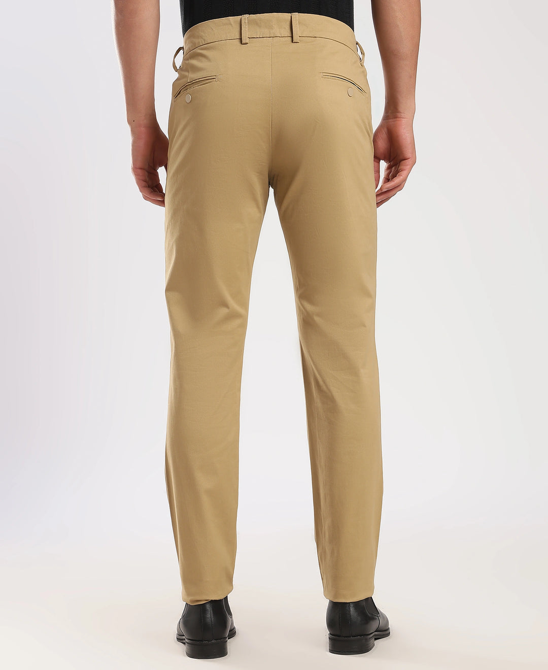 Beige Cotton Regular Fit Travel Pant
