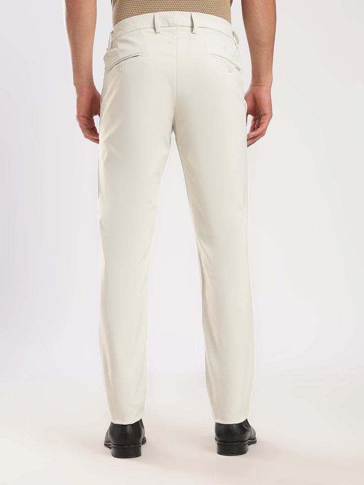 Cream Regular Fit Travel Pant