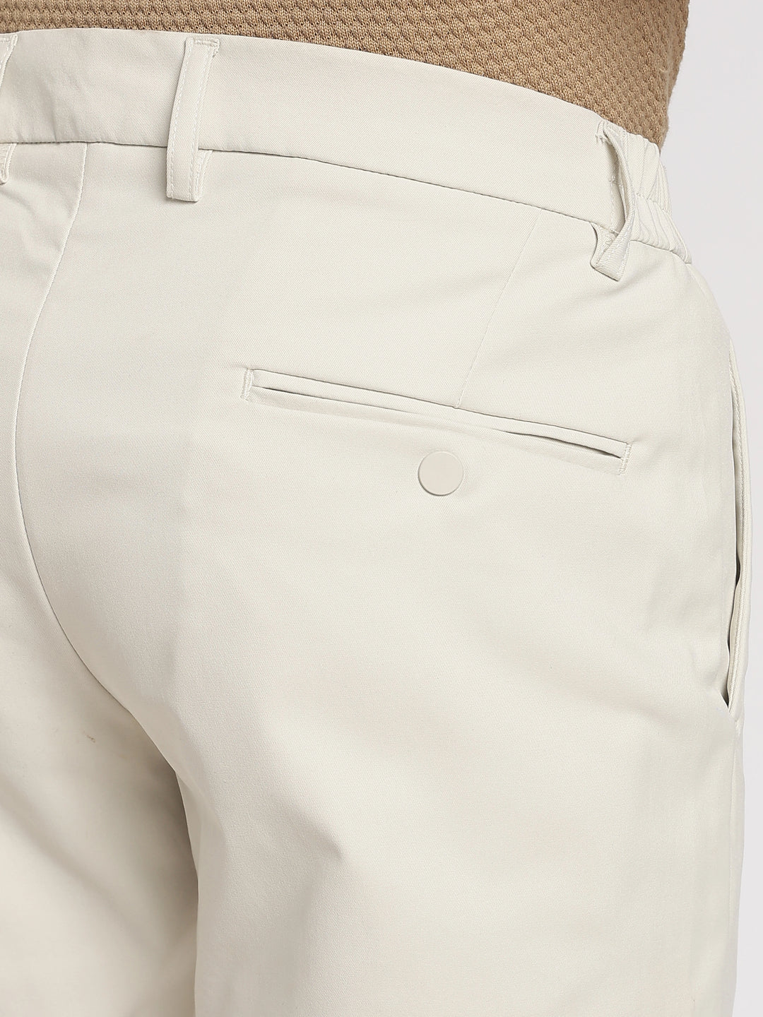 Cream Regular Fit Travel Pant