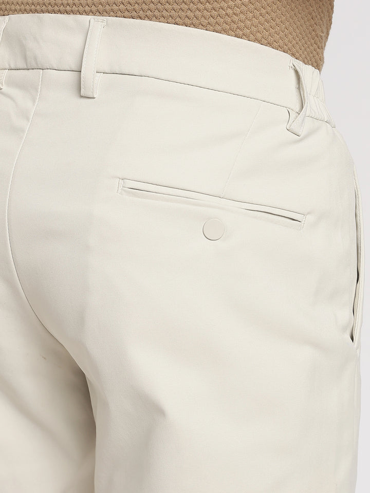 Cream Regular Fit Travel Pant