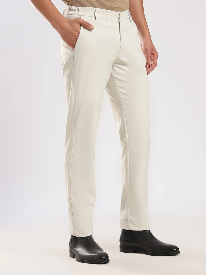 Cream Regular Fit Travel Pant