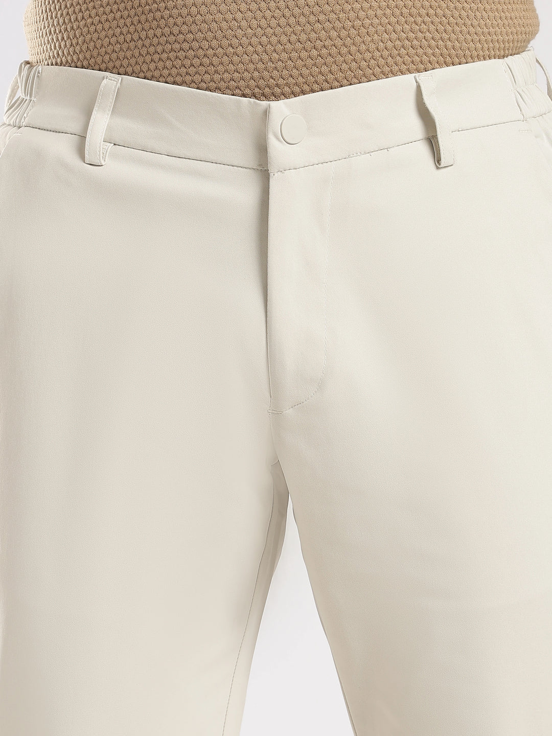 Cream Regular Fit Travel Pant