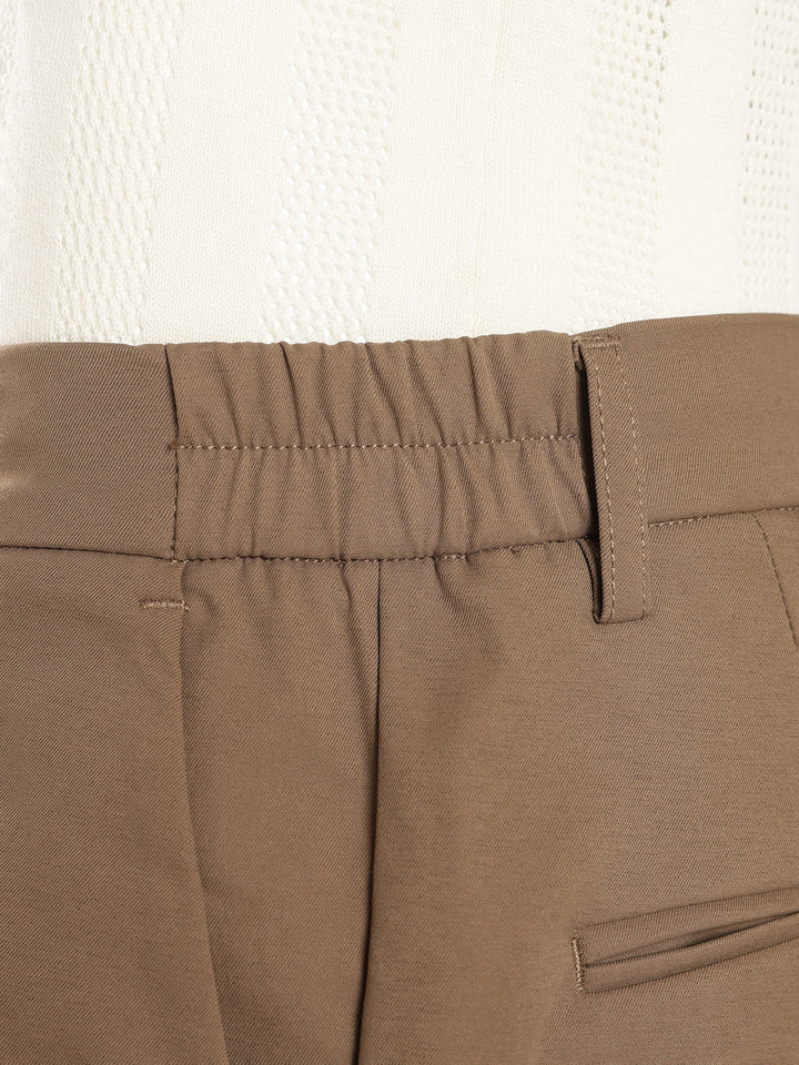 Brown Regular Fit Travel Pant
