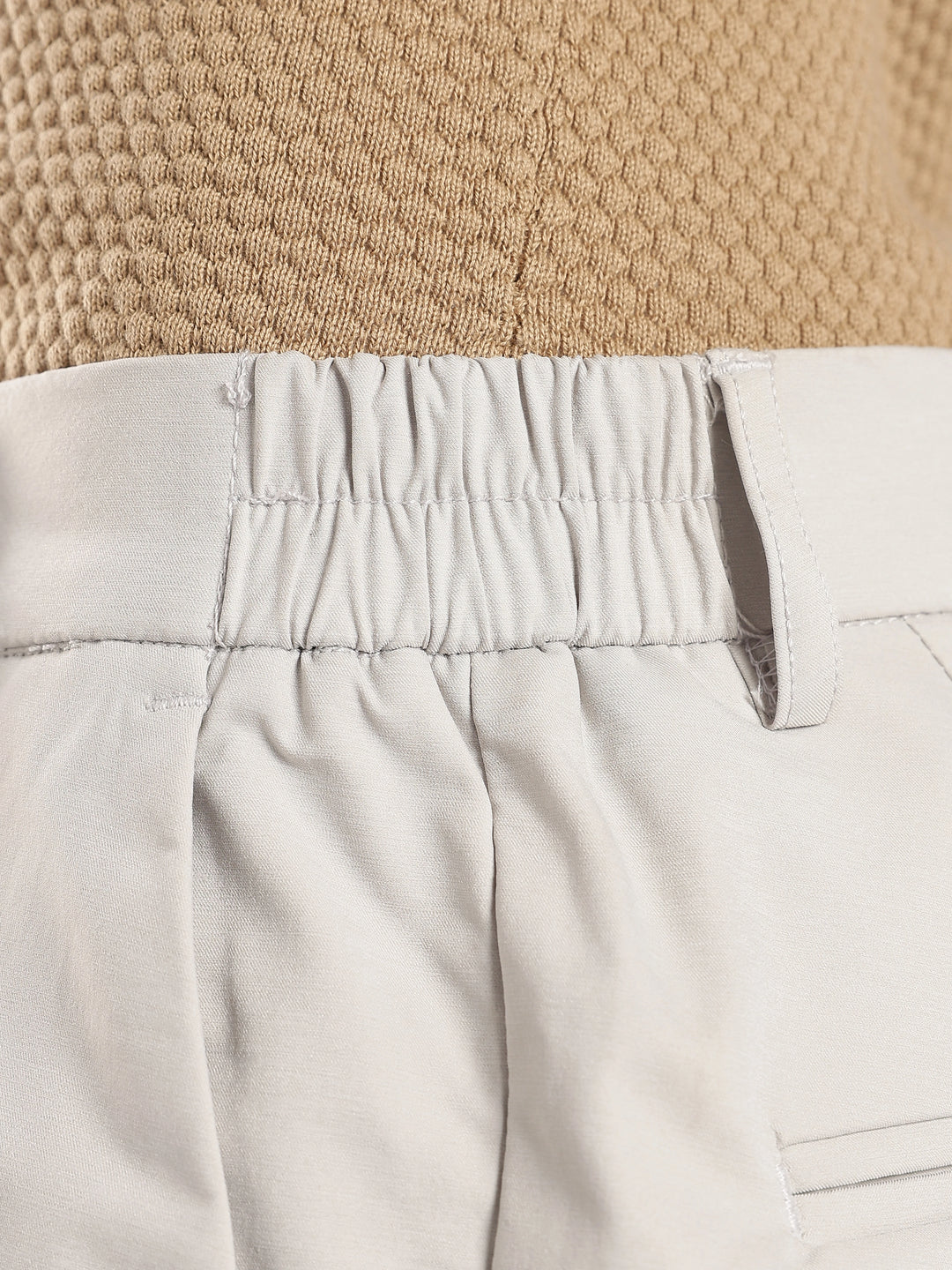 Light Grey Cotton Travel Pant