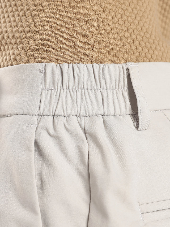 Light Grey Cotton Travel Pant