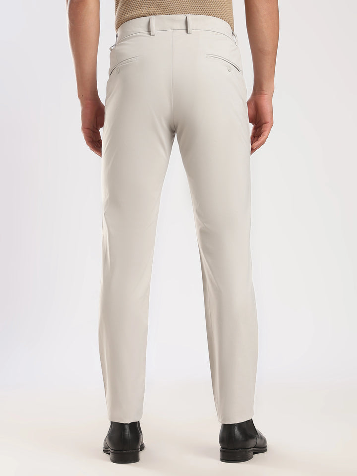 Light Grey Cotton Travel Pant