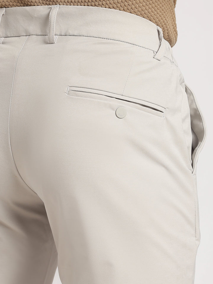 Light Grey Cotton Travel Pant