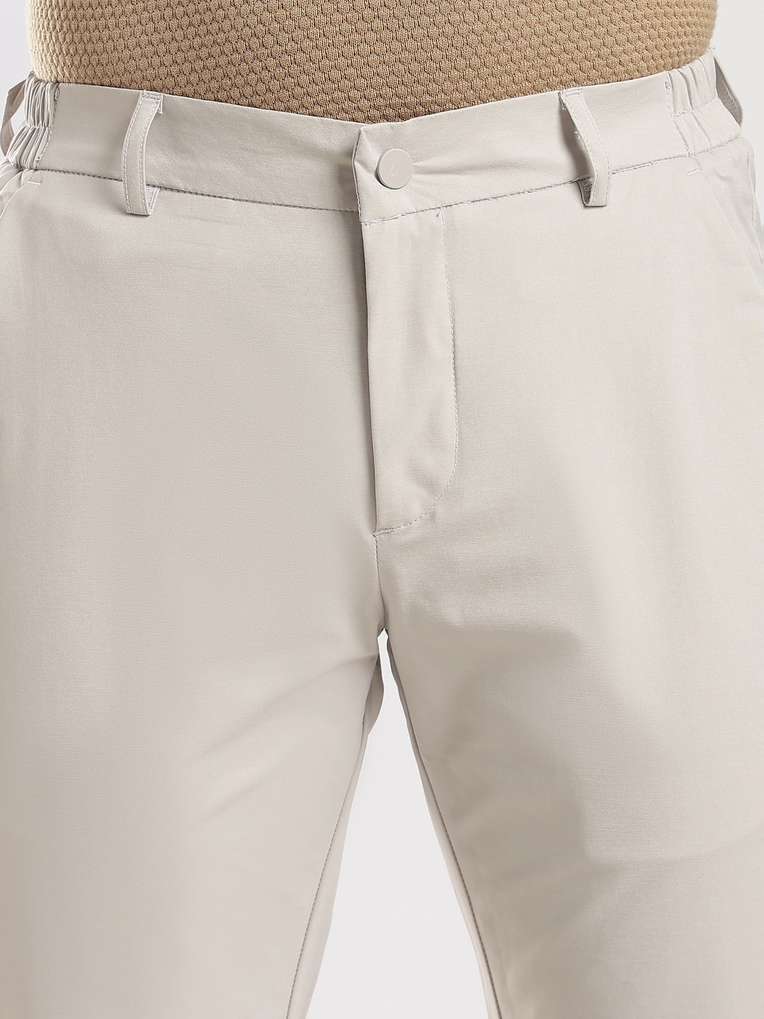 Light Grey Cotton Travel Pant