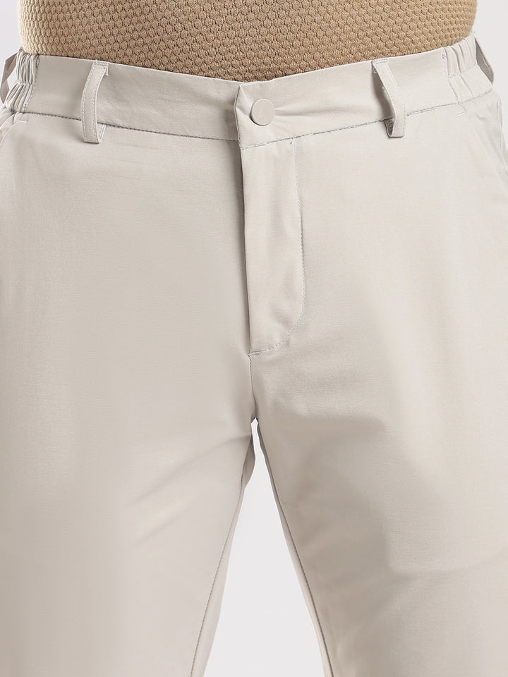 Light Grey Cotton Travel Pant