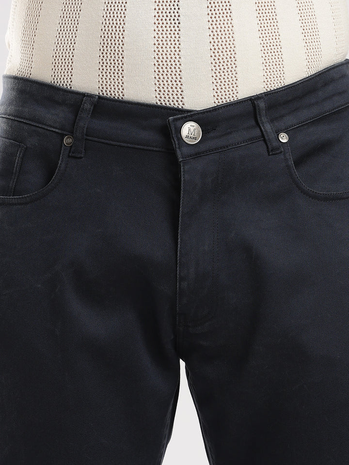 Navy Cotton Travel Pant