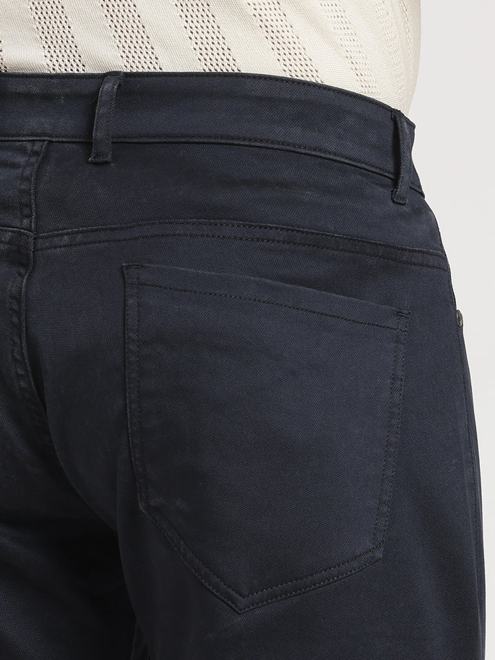 Navy Cotton Travel Pant