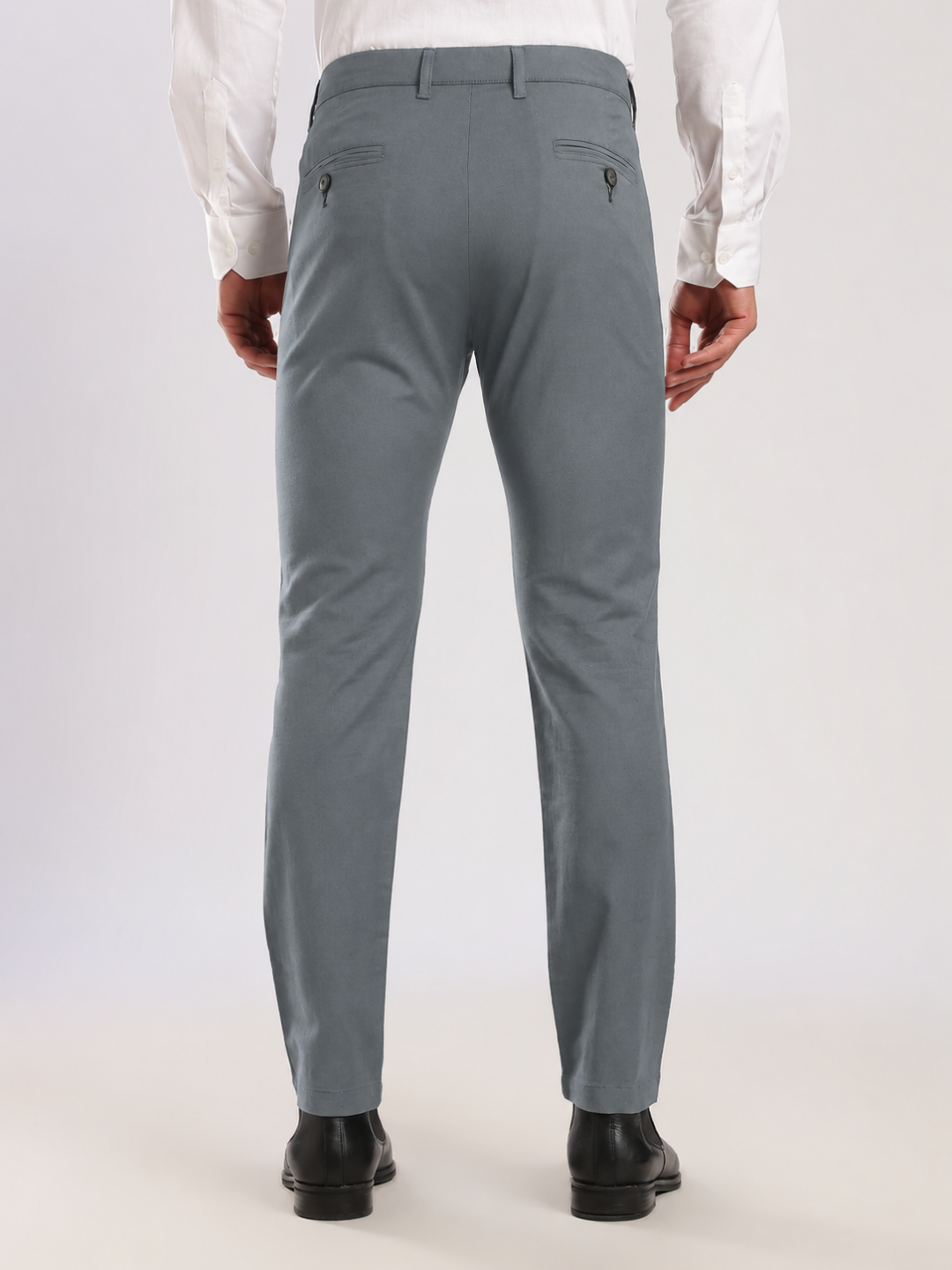 Grey Cotton Linen Trouser