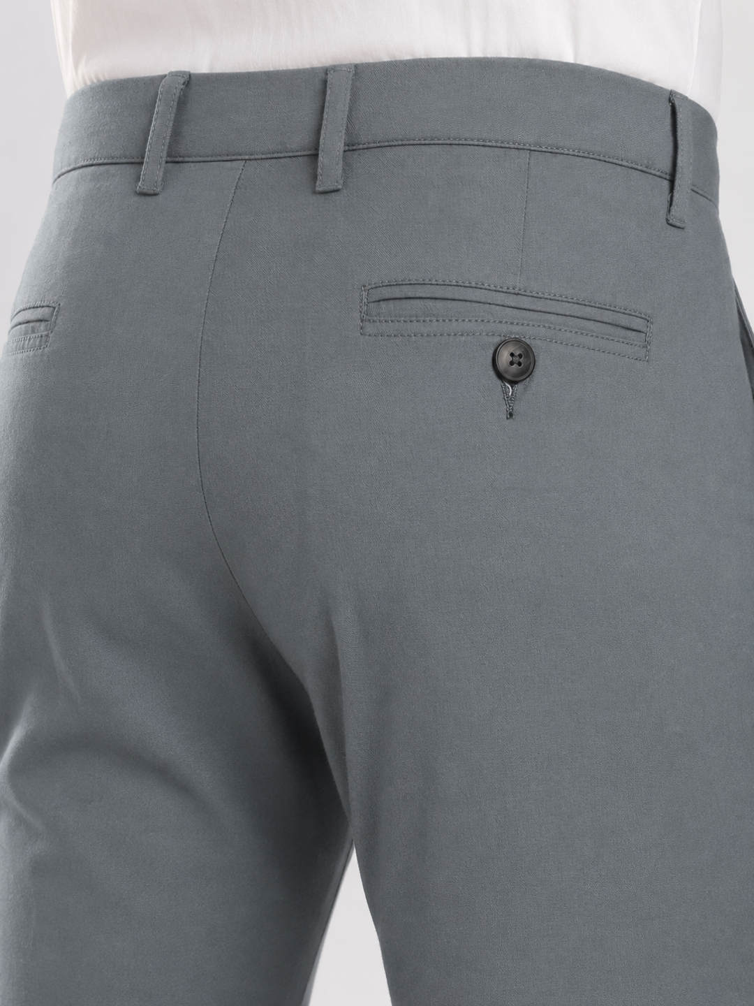 Grey Cotton Linen Trouser