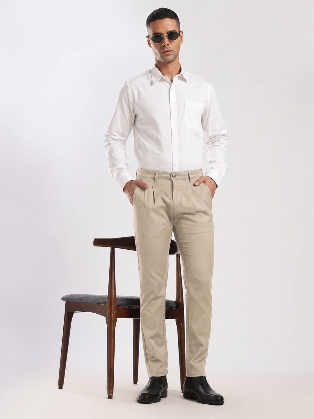 Khaki Linen Trouser