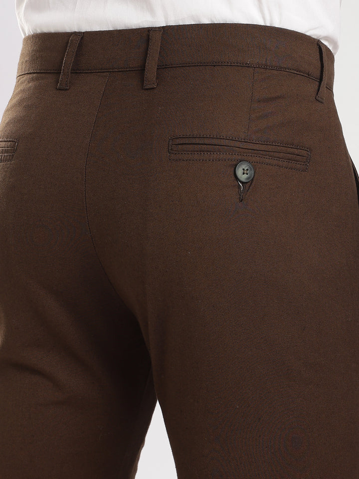 Coffee Cotton Linen Trouser