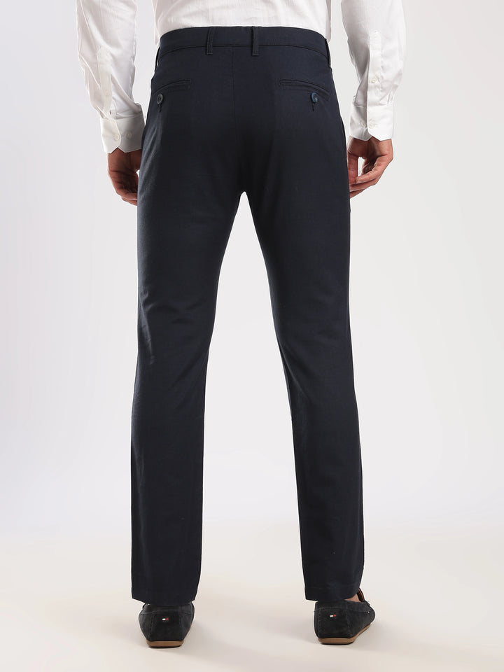 Navy Cotton Linen Trouser