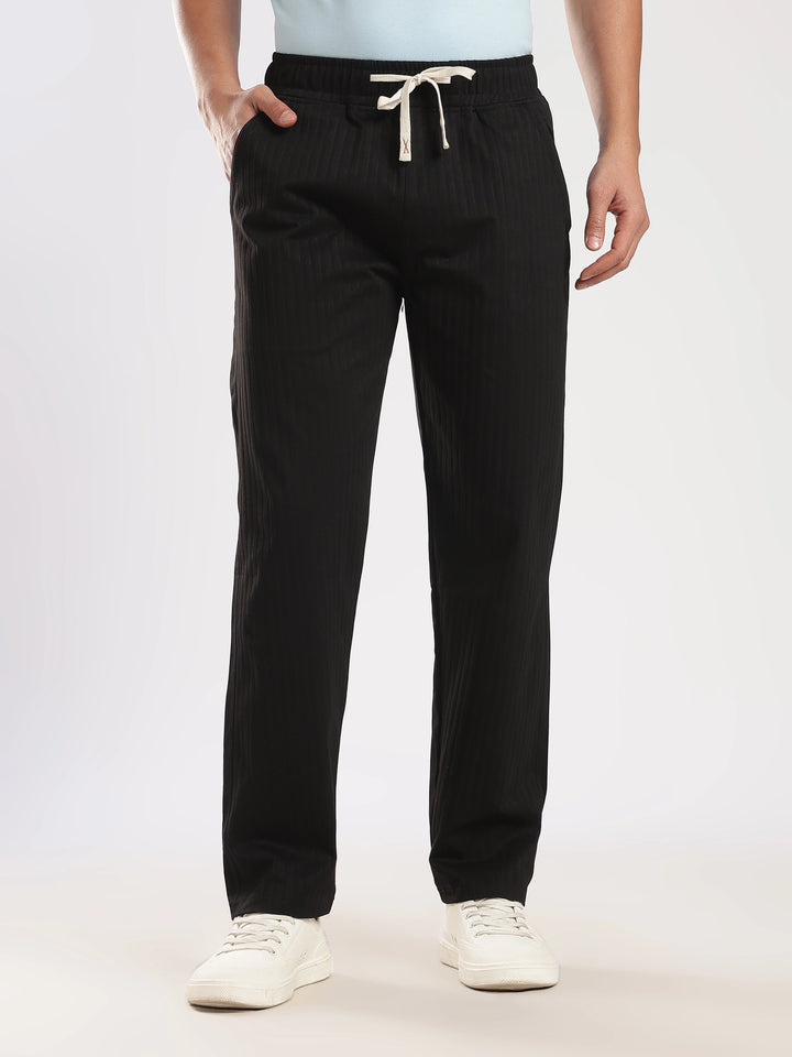 Black Relaxed Fit Travel Pant