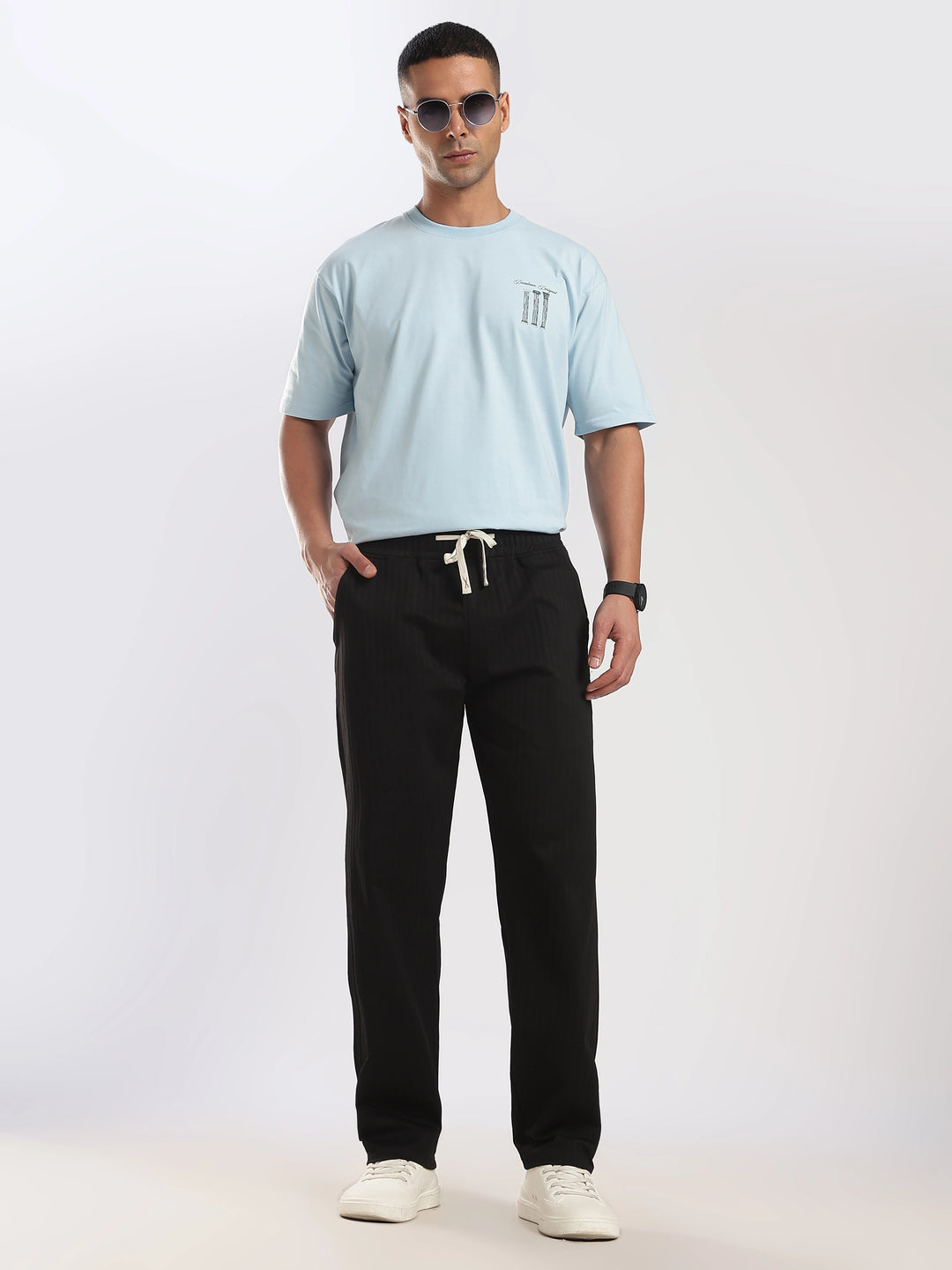 Black Relaxed Fit Travel Pant