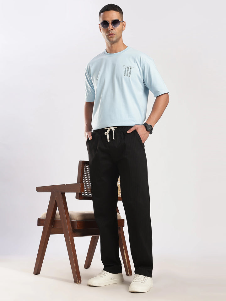 Black Relaxed Fit Travel Pant