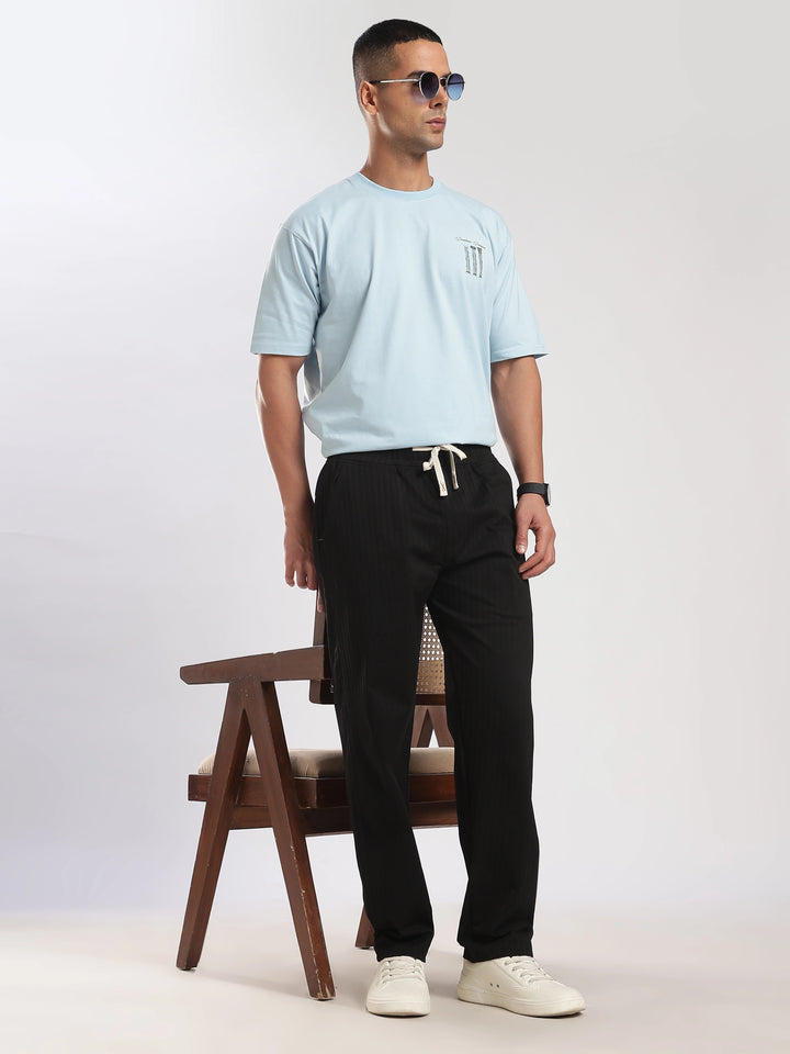 Black Relaxed Fit Travel Pant